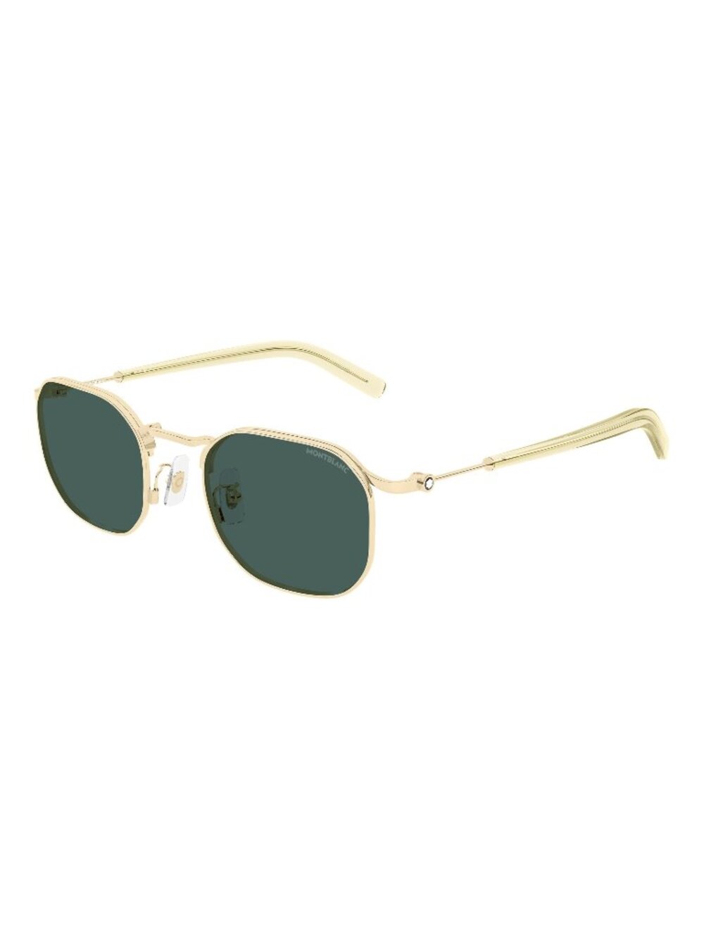 New Montblanc Men's Sunglasses Gold Green Lens Metal Frame MB0459S 004 50